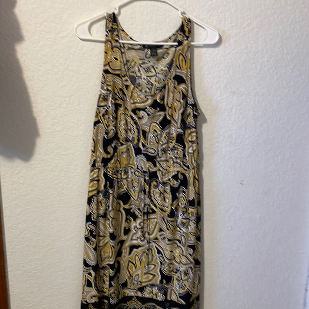 Black and yellow summer dress